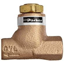 Parker 032500119 3250 Series Brass Inline Flow Control Valve, 1/8" NPTF, 250 psi, Standard Adjustment