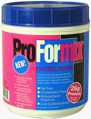 Health Smart Foods - Proformix - Chocolate flavor Whey Protein Powder 1 lb. tub by Health Smart Foods