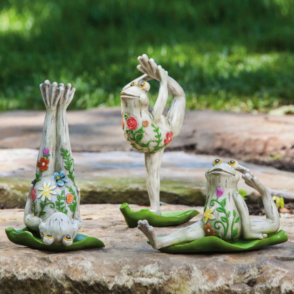 Beautiful Yoga Frogs Meditating Frog Statues for Decoration