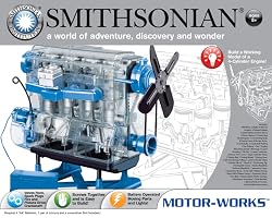 Smithsonian Motor Works Model Engine with plastic case
