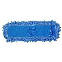 Rubbermaid Commercial FGJ25300 Twisted Loop Blend Dust Mop, 24" Length x 5" Width, Blue