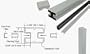 CRL AWS 2" x 2-5/8" Rectangular 180 Degree Agate Gray 48" End Post Kits
