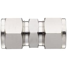 Parker A-Lok 1SC1-316 316 Stainless Steel Compression Tube Fitting, Union, 1/16" Tube OD