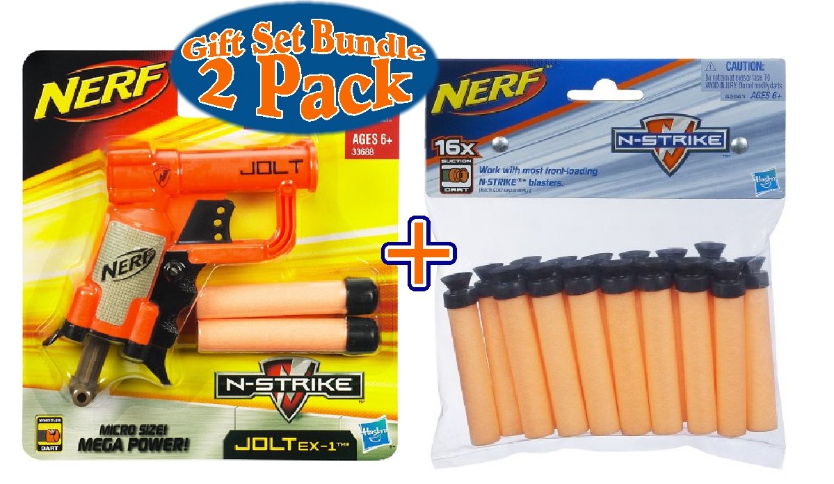 Nerf NStrike Jolt Blaster EX1 (Orange) & NStrike Suction Darts (16