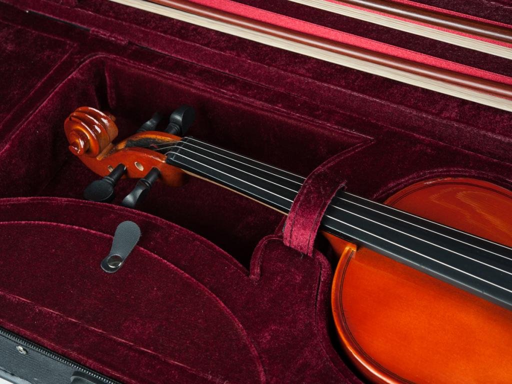 4 4 Full Size Violin Case 5 D Rings Shoulder Straps 2 Bow Holders 1