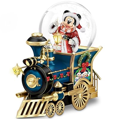 Disney Mickey Mouse Miniature Snowglobe: Santa Mouse Is Comin To Town by The Bradford Exchange