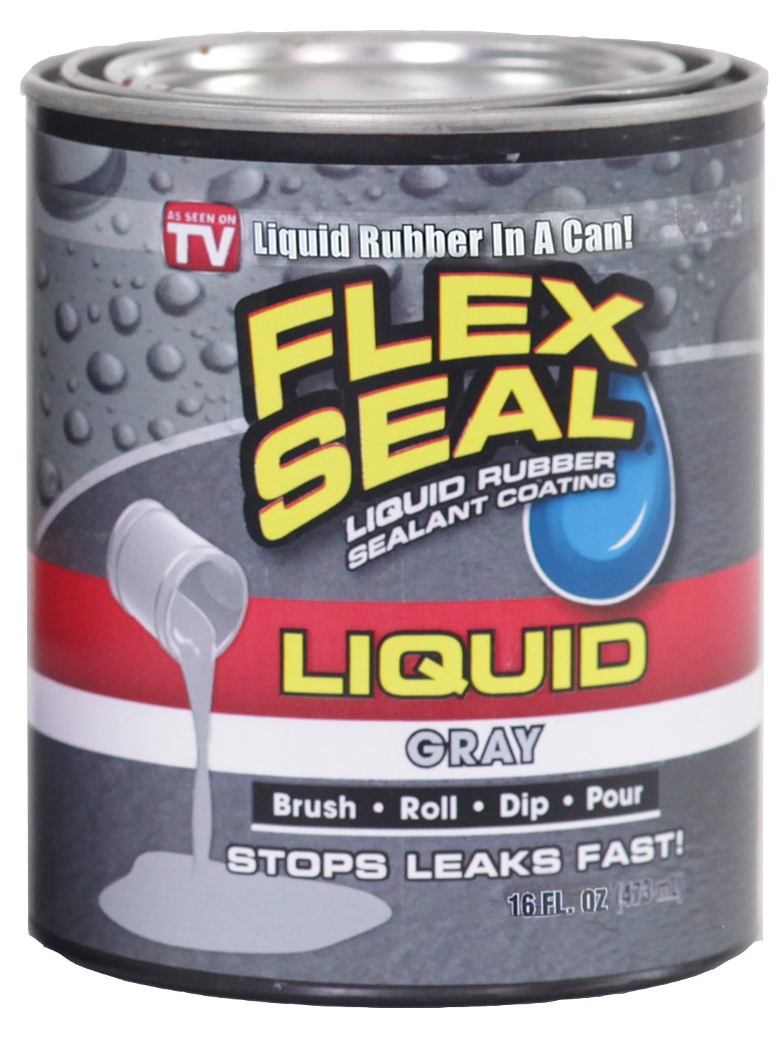 Flex Seal Liquid Large 16oz (Gray) Brush, Roll, Dip, Pour! eBay