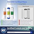 iSpring F3 6-Month Prefilter Replacement Water Filter Cartridge Pack Set for Standard Reverse Osmosis RO Systems