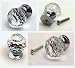 Large Rounded Crystal Glass Drawer Pull Clear
