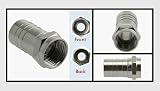 F Series Crimp On Connectors with 1/2 Barrel for RG6 Coax Cable