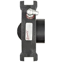 Browning VTWE 100 Series Ball Bearing Take-Up Unit, Intermediate Duty, Eccentric Lock, Non-Expansion, Regreasable, Contact Seal, Cast Iron, Inch