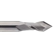 Melin Tool AMG-DP Carbide Drill Mill, Uncoated (Bright) Finish, 30 Deg Point Angle, 2 Flutes, 2.5" Overall Length, 0.25" Cutting Diameter, 0.25" Shank Diameter