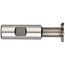 Niagara Cutter TS109 T-Slot Shank Type Cutter, High Speed Steel, Uncoated (Bright), Weldon Shank, 10 Helix Angle, 1" Cutter Diameter, 8 Tooth, 5/32" Width