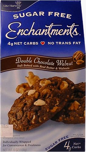 Lite Harvest Double Chocolate Walnut Sugar Free Enchantment Cookies