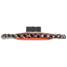 Norton Wire Wheel Brush, Threaded Hole, Carbon Steel, Full Twist Knotted