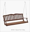 DC America SES902, Sequoia Porch Swing, Hardwood Finish