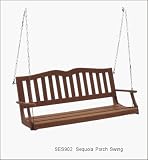 DC America SES902, Sequoia Porch Swing, Hardwood Finish