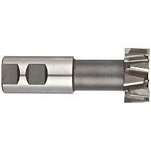 Niagara Cutter TS109 T-Slot Shank Type Cutter, High Speed Steel, Uncoated (Bright), Weldon Shank, 10 Helix Angle, 1-27/32" Cutter Diameter, 12 Tooth, 53/64" Width