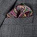 HISDERN Men's Paisley Pocket Square Handkerchief