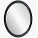 Midtown Oval Frame with Beveled Mirror, Matte Black, 15x19