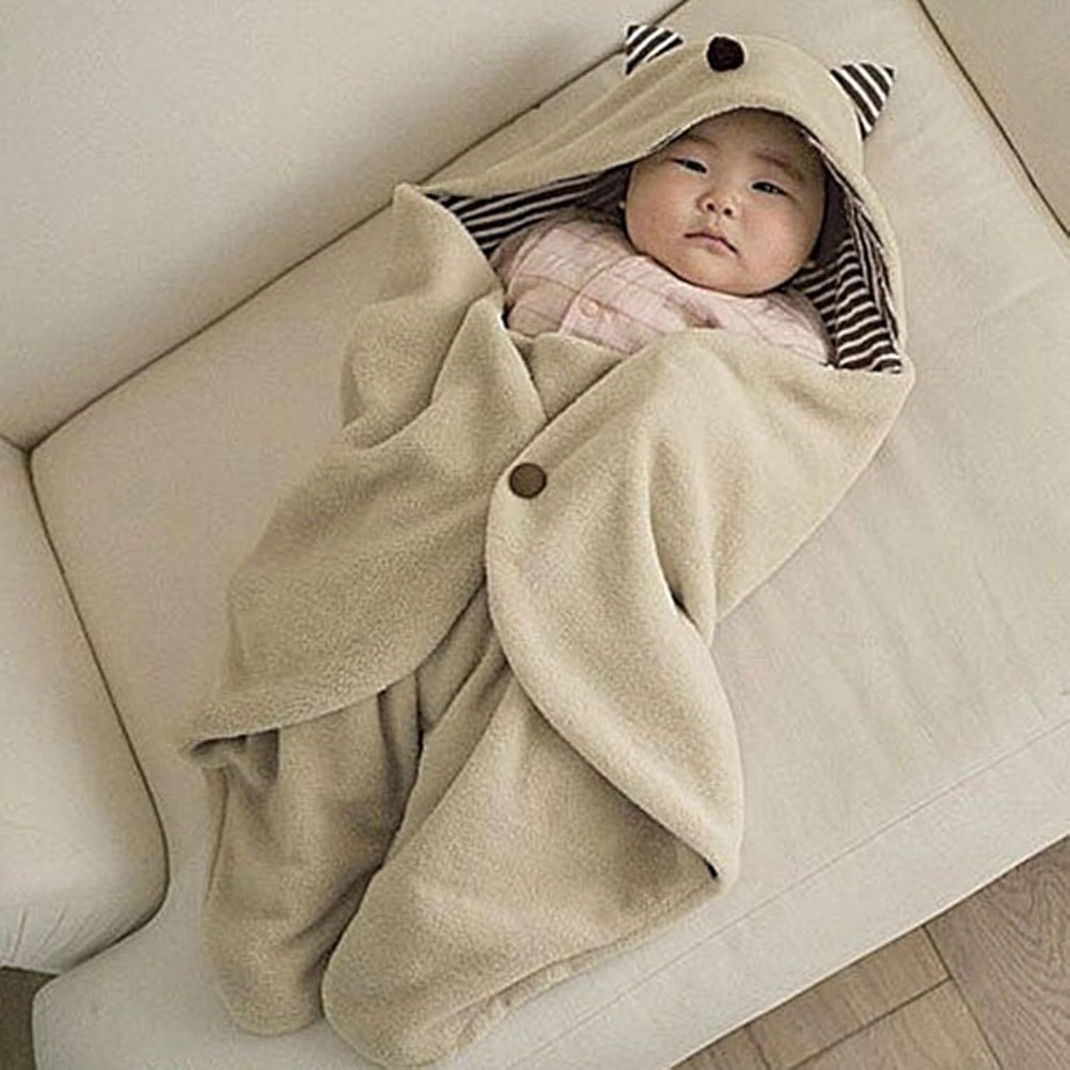 Hot Sale Fashion Newborn Monster Keep Warm Hooded Bathrobe Blanket