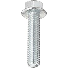 Grade 5 Steel Serrated Flange Bolt, Zinc Plated Finish, Hex Head, UNC Threads, Hex Head, Meets IFI-111 (2002)/SAE J429 (1999)/ASTM B633 Specifications, 1/2"-13 Thread Size, 3" Length, Fully Threaded, Pack Of 5