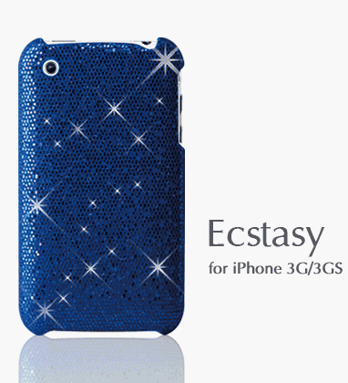 iPhoneScout Design Cover Ecstasy handytasche für iPhone 3G/3GS blau
