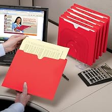 Smead Jacket, Letter, Straight, Flat, Red, 100 per Box (75509)
