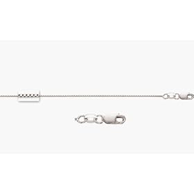 14K white Gold Box Chain, 0.9mm wide