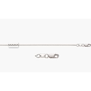 14K white Gold Box Chain, 0.9mm wide