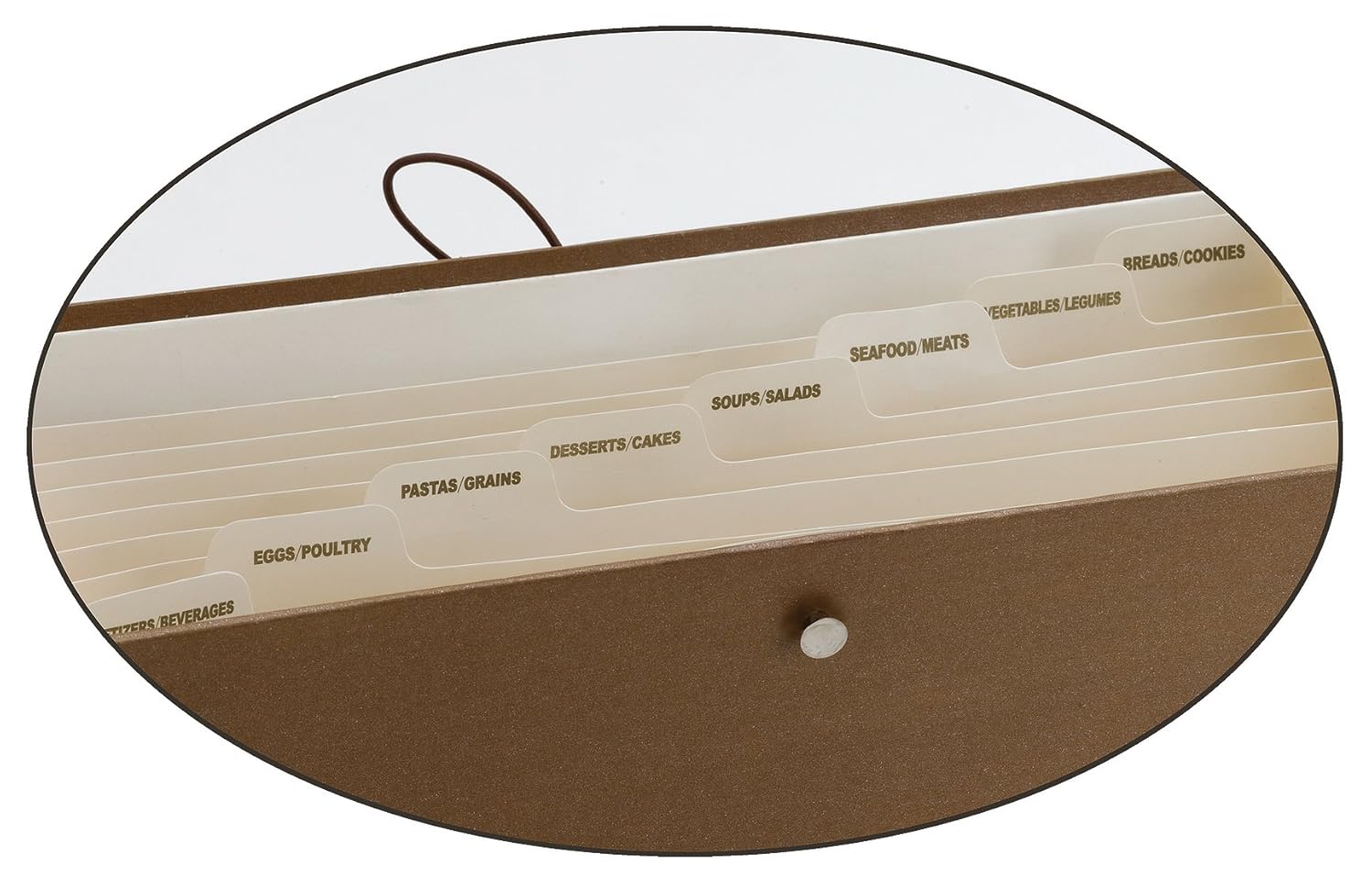 Meadowsweet Kitchens Accordion File Recipe Organizer Brown , New, Free Shippin eBay