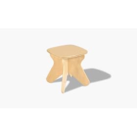 Eco-friendly Kid's Boogie Board Stool - Surfin Kids Natural Finish by Ecotots