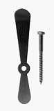AK6BQ - 7 Propeller Style Shutter Dog Holdback - Wood Installation - Made of Steel finished in Black Iron