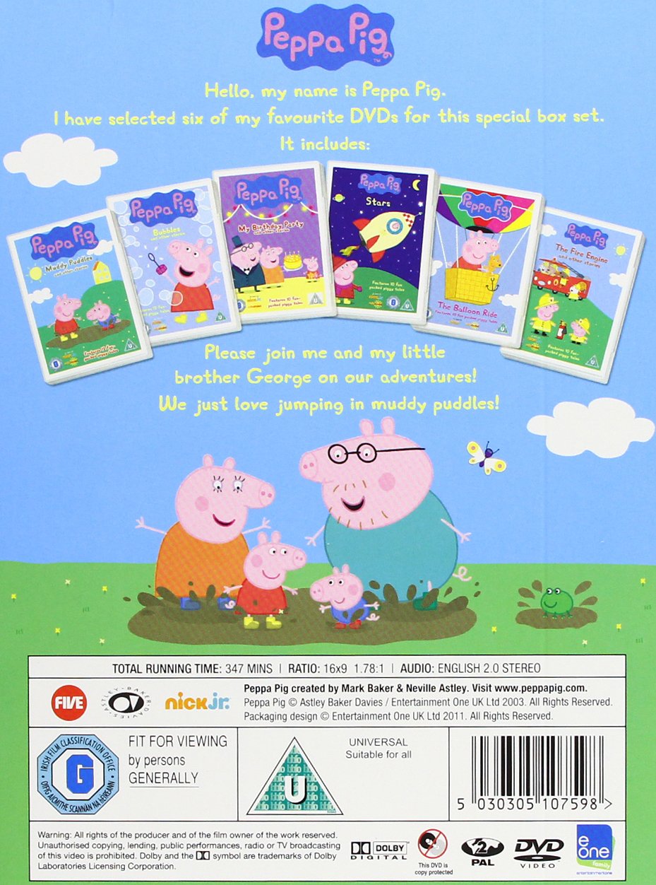 PEPPA PIG BOX SET 6 DVD'S UK DVD NEW/SEALED eBay
