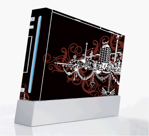 Casino City Decorative Protector Skin Decal Sticker for Nintendo Wii Console