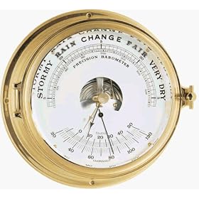Hermle Quartz Brass Barometer  Thermometer (Made In Germany) by Hermle