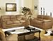 2 pc thick light brown microfiber overstuffed sofa and love seat set with optional chair