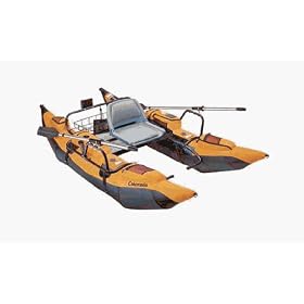 Classic Accessories 69664 - Colorado 9 Foot High-Capacity Pontoon Boat With Padded Seat - Pumpkin-Black
