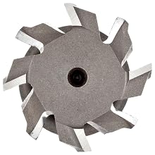 Niagara Cutter TS109 T-Slot Shank Type Cutter, High Speed Steel, Uncoated (Bright), Weldon Shank, 10 Helix Angle, 1-1/4" Cutter Diameter, 8 Tooth, 31/64" Width