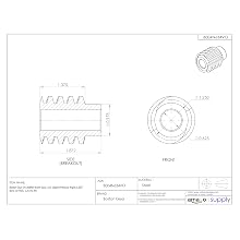 Boston Gear DH1418RH Worm Gear, 14.5 Degree Pressure Angle, 0.625" Bore, 10 Pitch, 1.25 PD, RH