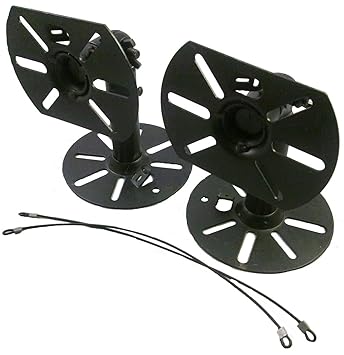 【クリックで詳細表示】汎用 スピーカー 用 天吊り 壁掛け 取付金具 2個セット： スポーツ＆アウトドア