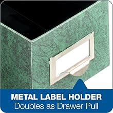 Globe-Weis Index Card Storage Box, 3x5 Inches, Green, (93 GRE)