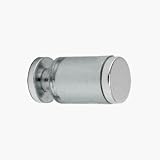 C.R. LAURENCE 3800342 CRL Silver Cylinder Style Single-Sided Shower Door Knob With Stud for Towel Bar Attachment