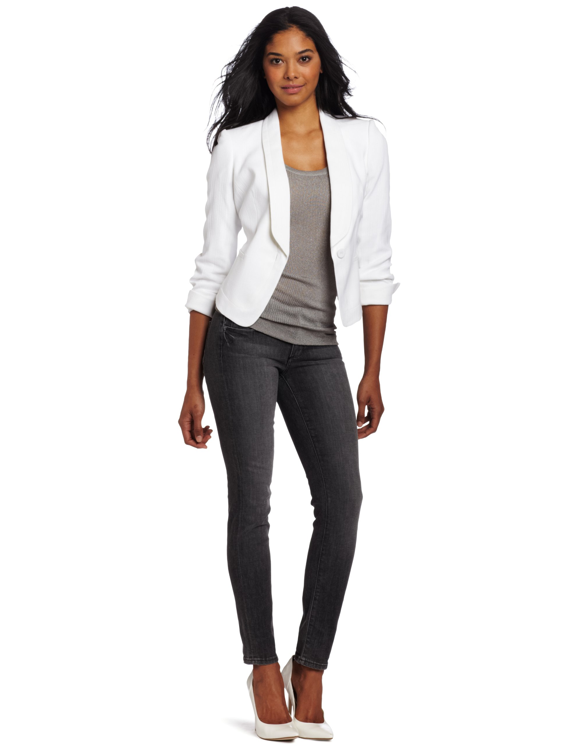 Anne Klein Collection Women's Angled Shawl Blazer