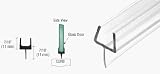 CRL One-Piece Bottom Rail With Clear Wipe for 3/8 Glass - 32-5/8 in long