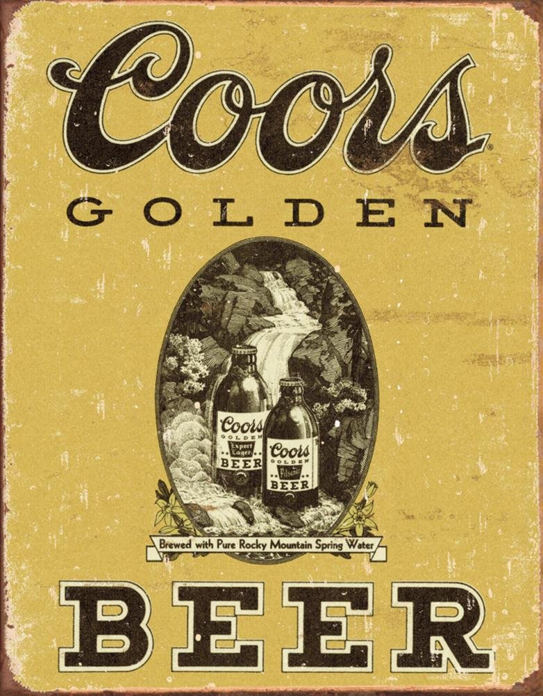 COORS Golden Vintage Tin Sign , 12x16