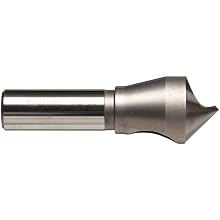 Magafor 411 Series Cobalt Steel Single-End Countersink, Uncoated (Bright) Finish, Zero Flute, 90 Degrees, Round Shank, 0.5" Shank Diameter, 0.812" Body Diameter