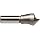 Magafor 411 Series Cobalt Steel Single-End Countersink, Uncoated (Bright) Finish, Zero Flute, 90 Degrees, Round Shank, 0.5" Shank Diameter, 0.812" Body Diameter