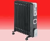 MicroMark MM53581 2.5kw Designer Black Oil Filled Radiator