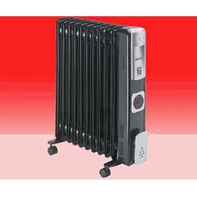 2.5kw Designer Black Oil Filled Radiator